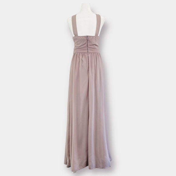 Lulu’s Air of Romance Maxi Dress Taupe Size Small - Picture 3 of 10